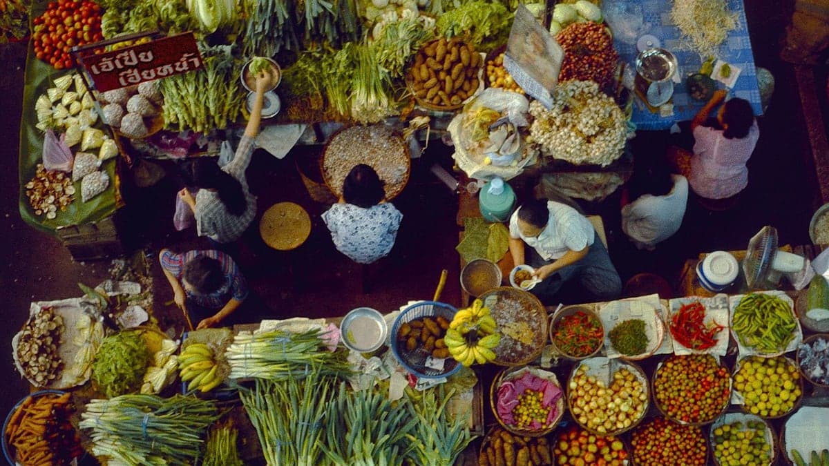 Fresh produce at a market in Chiang Mai, Thailand.